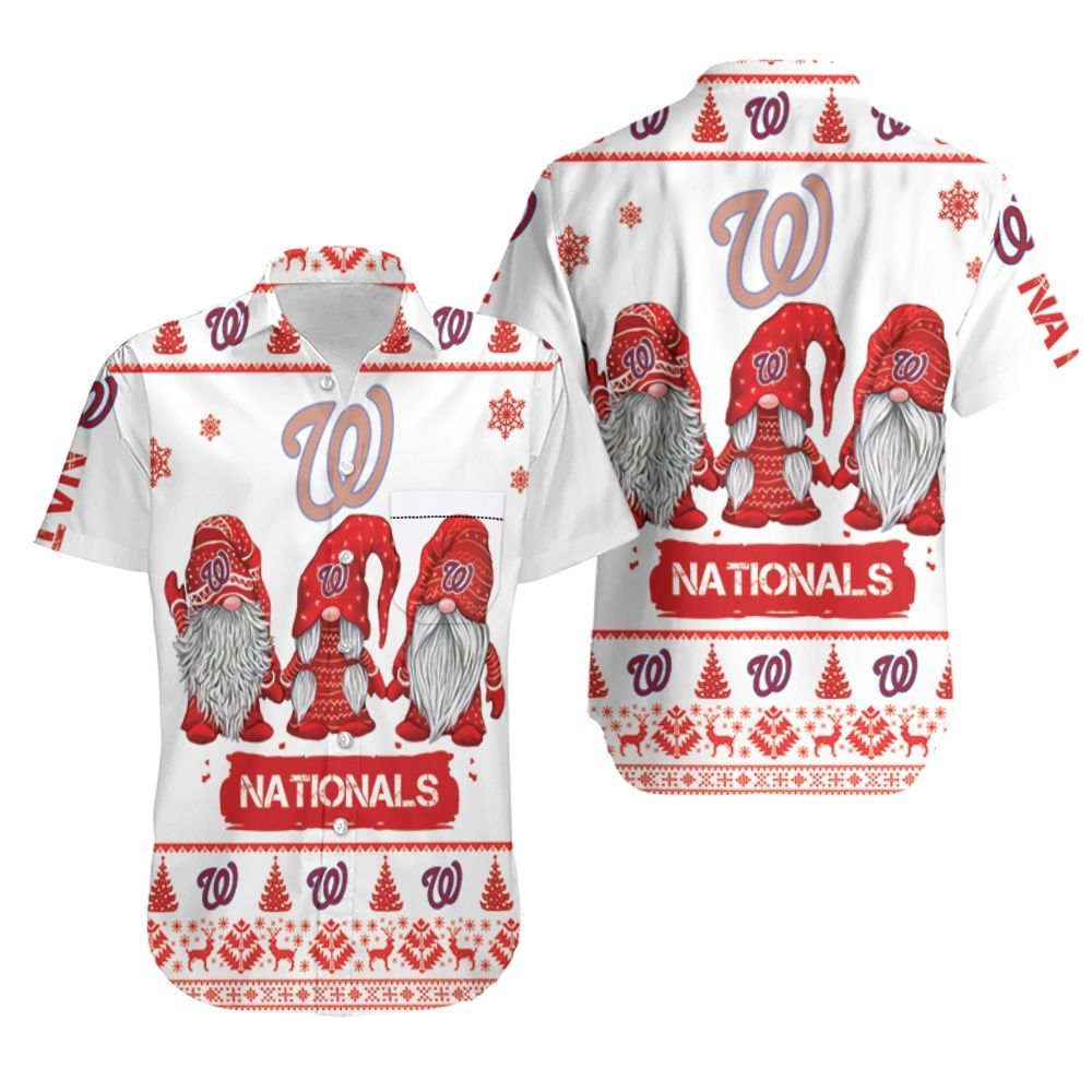 Gnomes Washington Nationals Christmas 3D Hawaiian Shirt