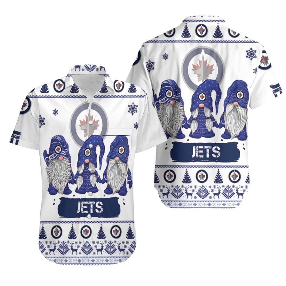 Gnomes Winnipeg Jets Christmas 3D Hawaiian Shirt