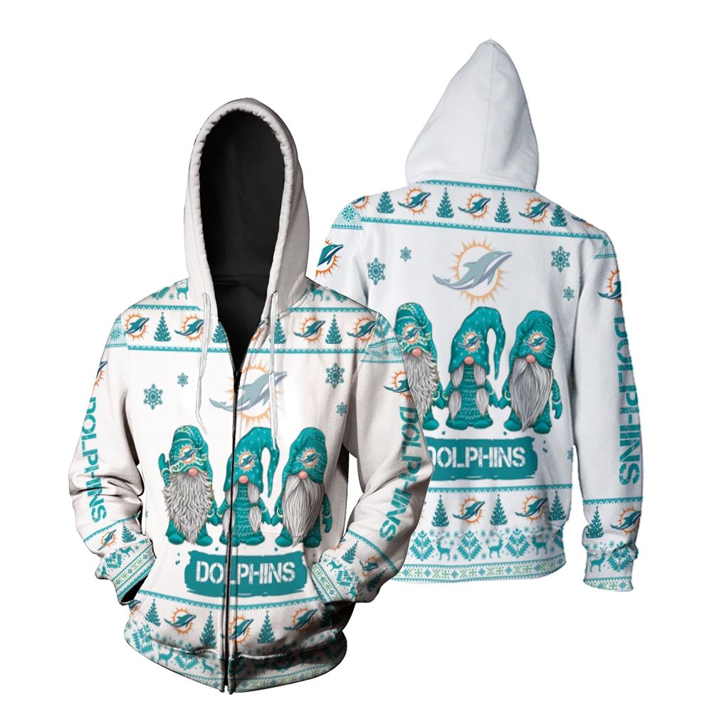 Gnomes Xanh Ngoc Christmas 3D Zip Hoodie