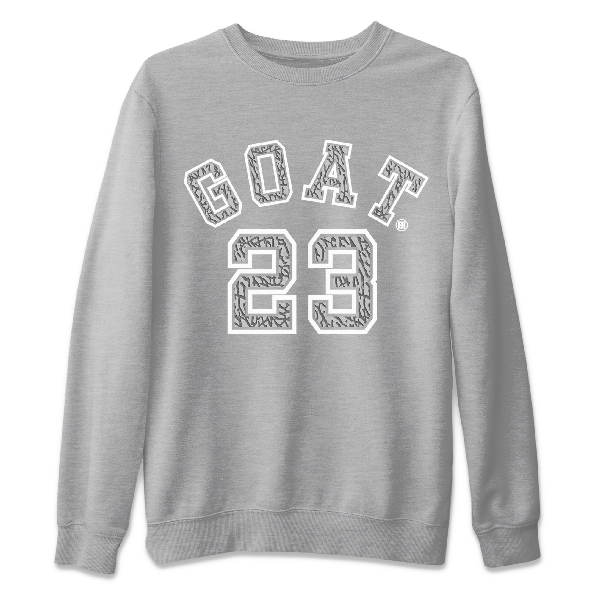 Goat 23 Unisex Sweater – Air Jordan 1 White Cement, Sneakers Matching Sweater