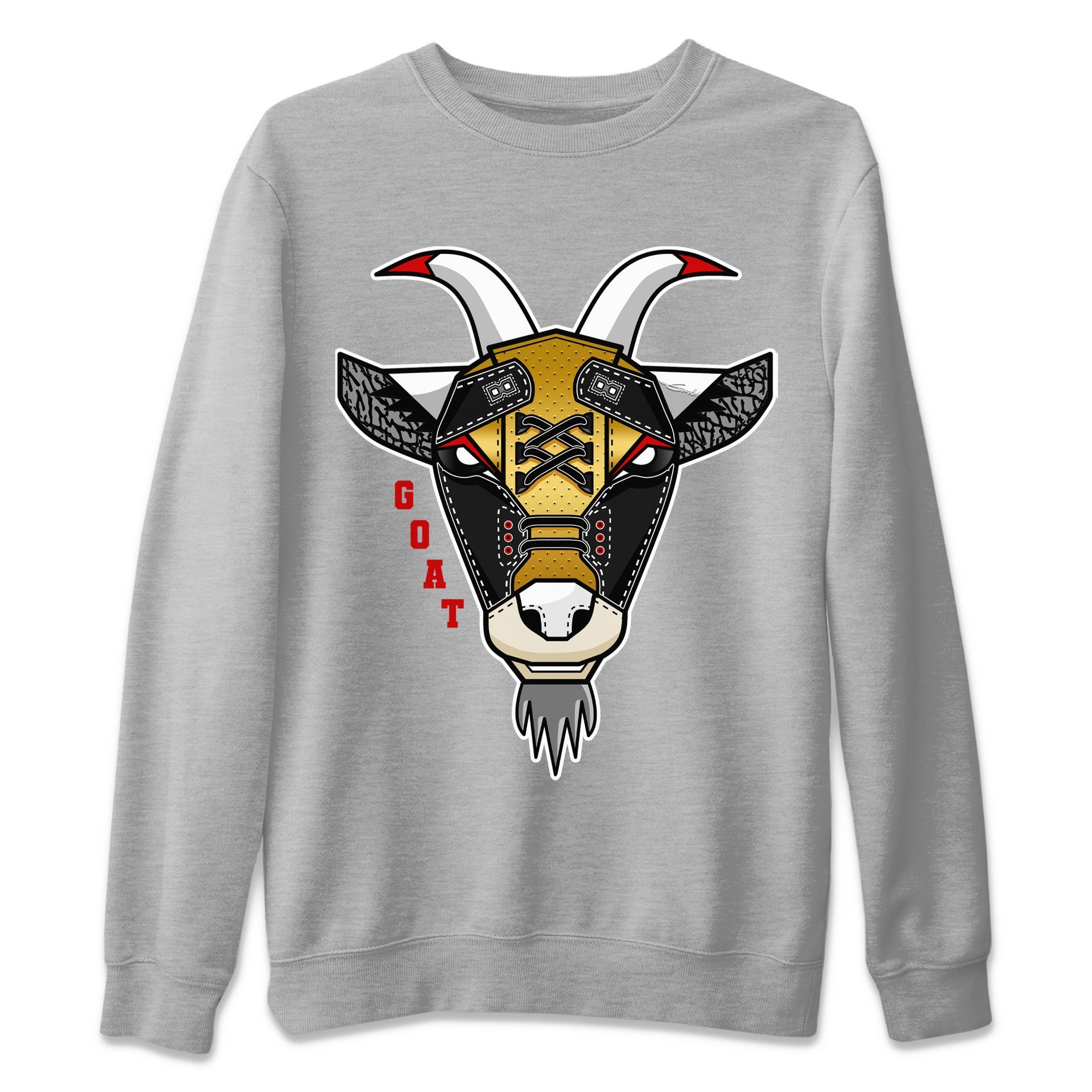 Goat Face Unisex Sweater – Air Jordan 3 Black Gold, Sneakers Matching Sweater