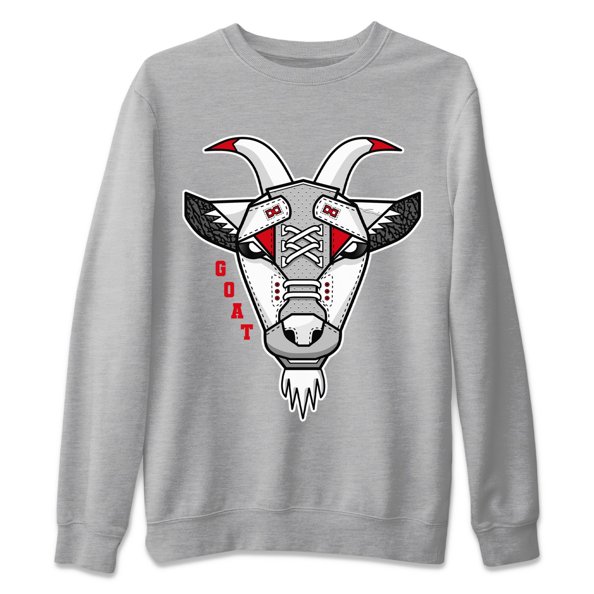 Goat Face Unisex Sweater – Air Jordan 3 Fire Red, Sneakers Matching Sweater