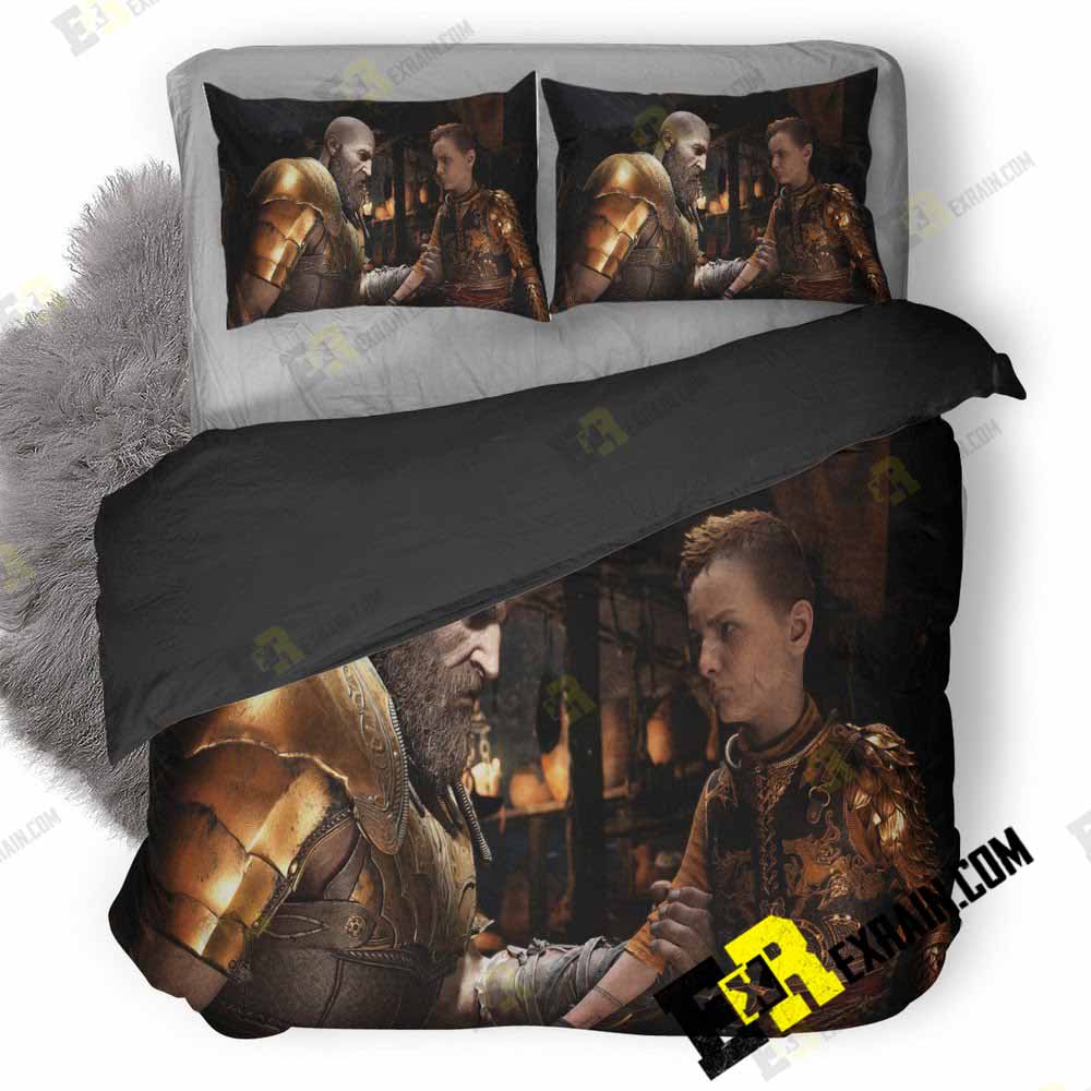 God Of War Kratos And Atreus Iy 3D Customized Duvet Cover Bedding Set