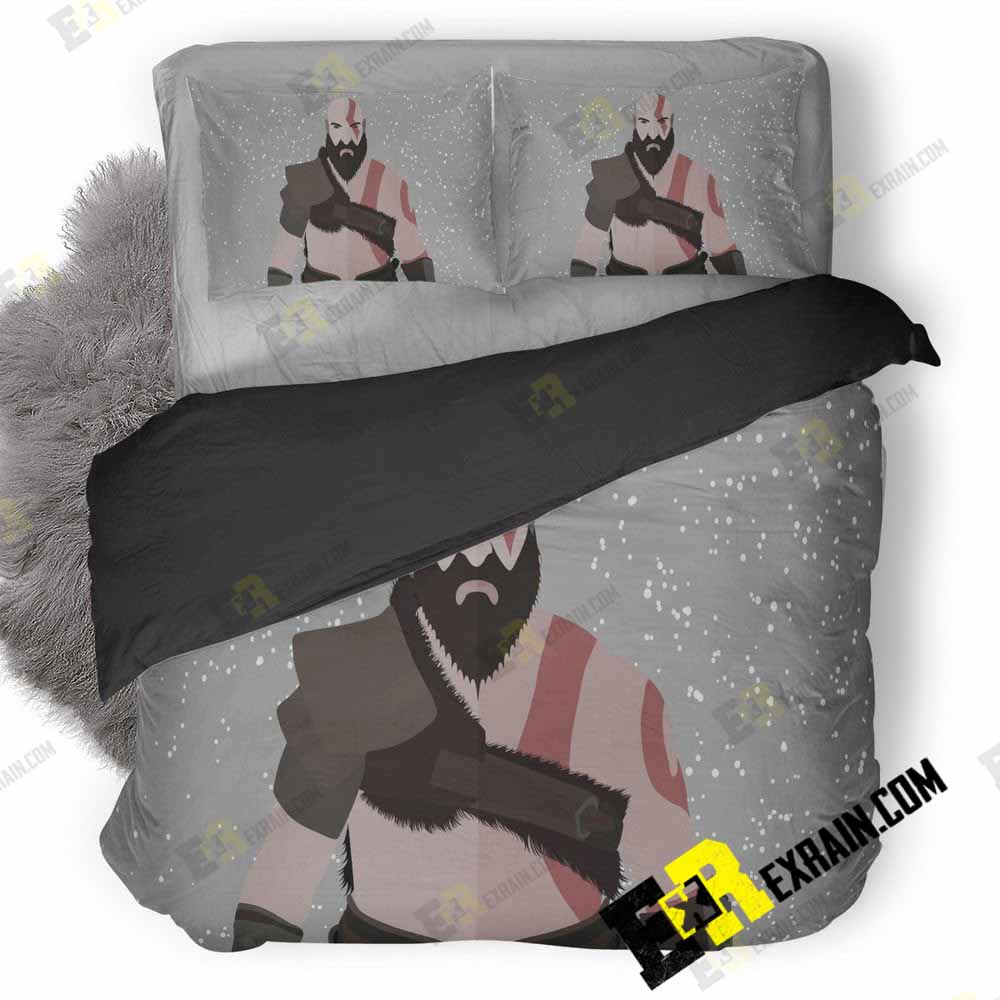 God Of War Kratos Minimalist Fk 3D Customized Duvet Cover Bedding Set