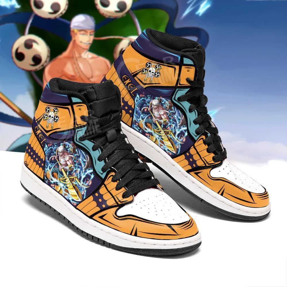 God Skypiea Enel JD1s Sneakers Anime One Piece Shoes, Air Jordan Hightop