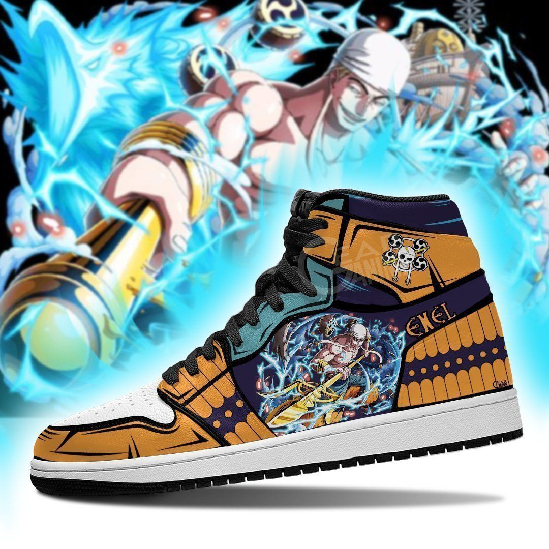 God Skypiea Enel Sneakers One Piece Anime High Top Air Jordan Sneaker, Air Jordan Hightop