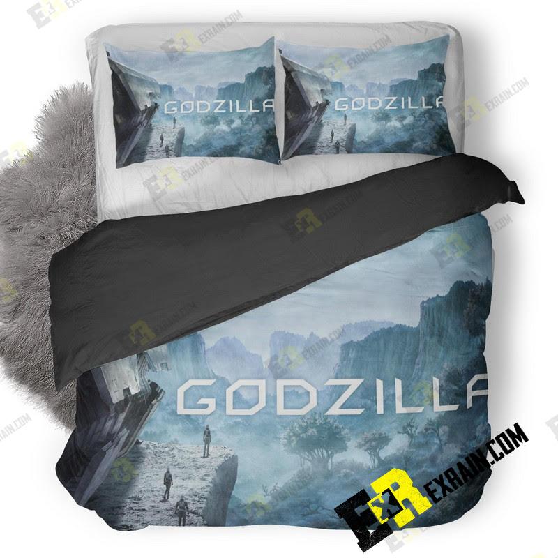 Godzilla Animated Movie Concept Art On 3D Customized Duvet Cover Bedding Set