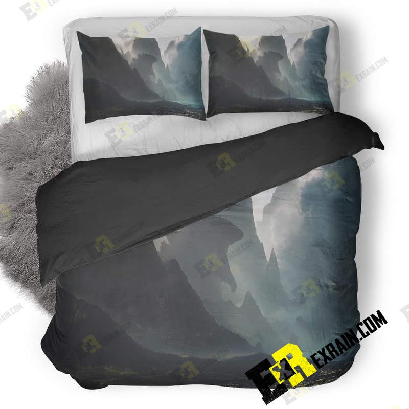 Godzilla Hawaii 3D Customized Duvet Cover Bedding Set