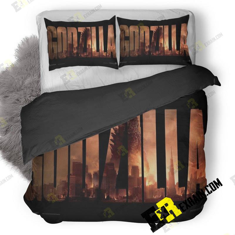 Godzilla Movie Hd 3D Customized Duvet Cover Bedding Set