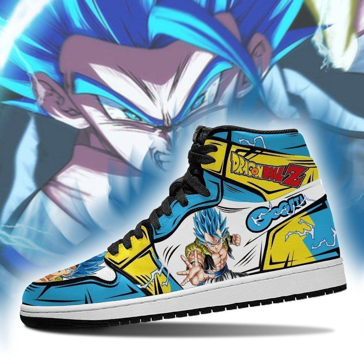 Gogeta Dragon Ball 1 High Top Air Jordan Sneaker, Air Jordan Hightop