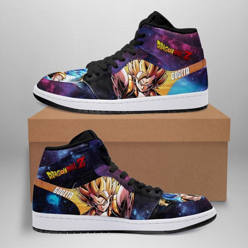 Gogeta Dragon Ball Sneakers Galaxy High Top Air Jordan Sneaker, Air Jordan Hightop
