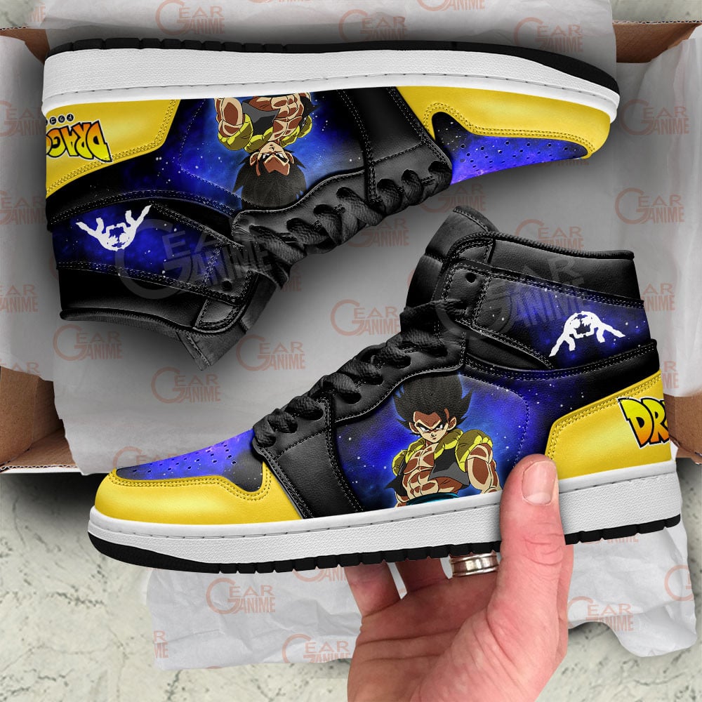 Gogeta JD1s Sneakers Dragon Ball Anime Shoes Mix Galaxy, Air Jordan Hightop