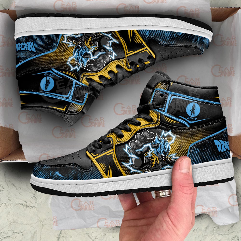 Gogeta JD1s Sneakers Dragon Ball Anime Shoes Style Amoled, Air Jordan Hightop