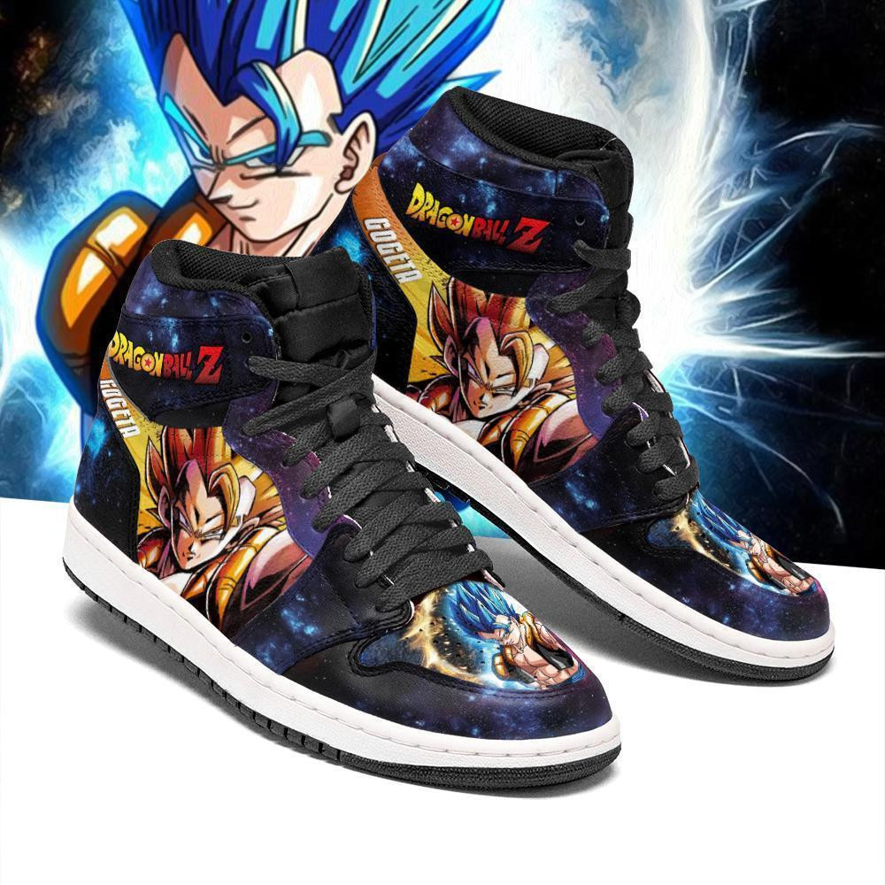 Gogeta JD1s Sneakers Galaxy Dragon Ball Anime Shoes, Air Jordan Hightop