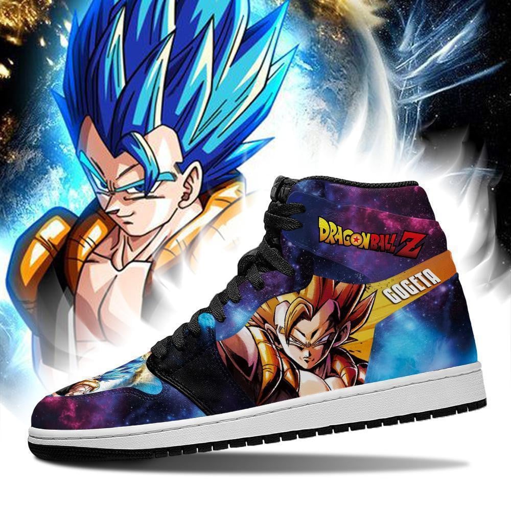 Gogeta JD1s Sneakers Galaxy Dragon Ball Anime Shoes, Air Jordan Hightop