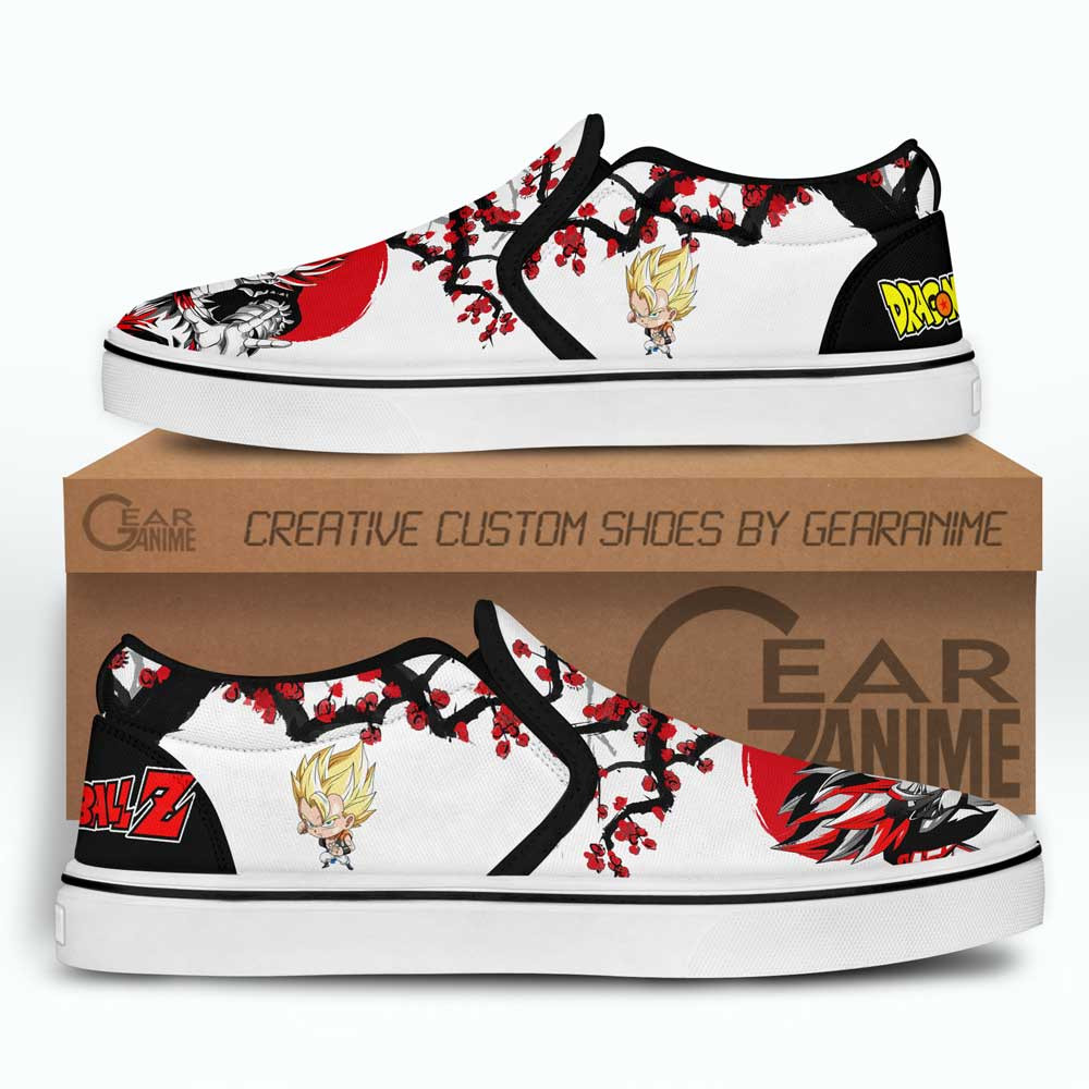 Gogeta Slip-On Shoes Canvas Custom Japan Style Anime Dragon Ball Shoes