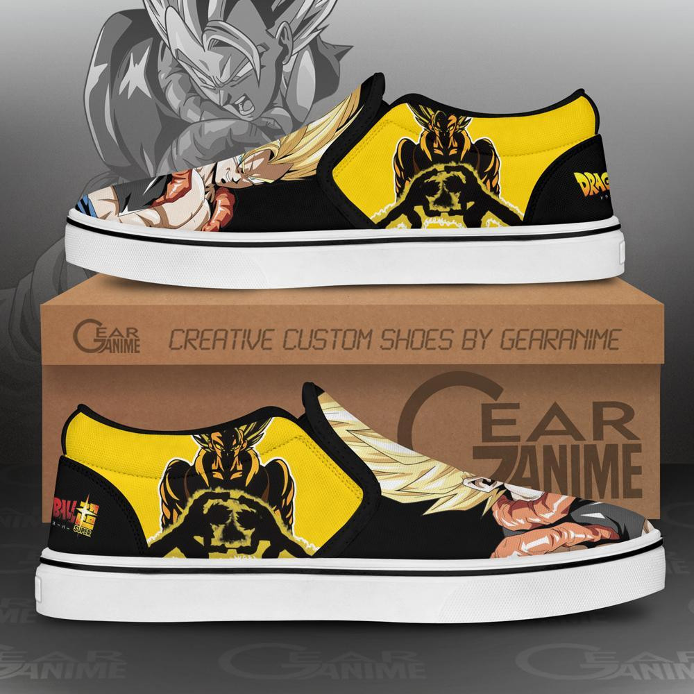 Gogeta Slip-On Shoes Canvas Dragon Ball Custom Anime Shoes