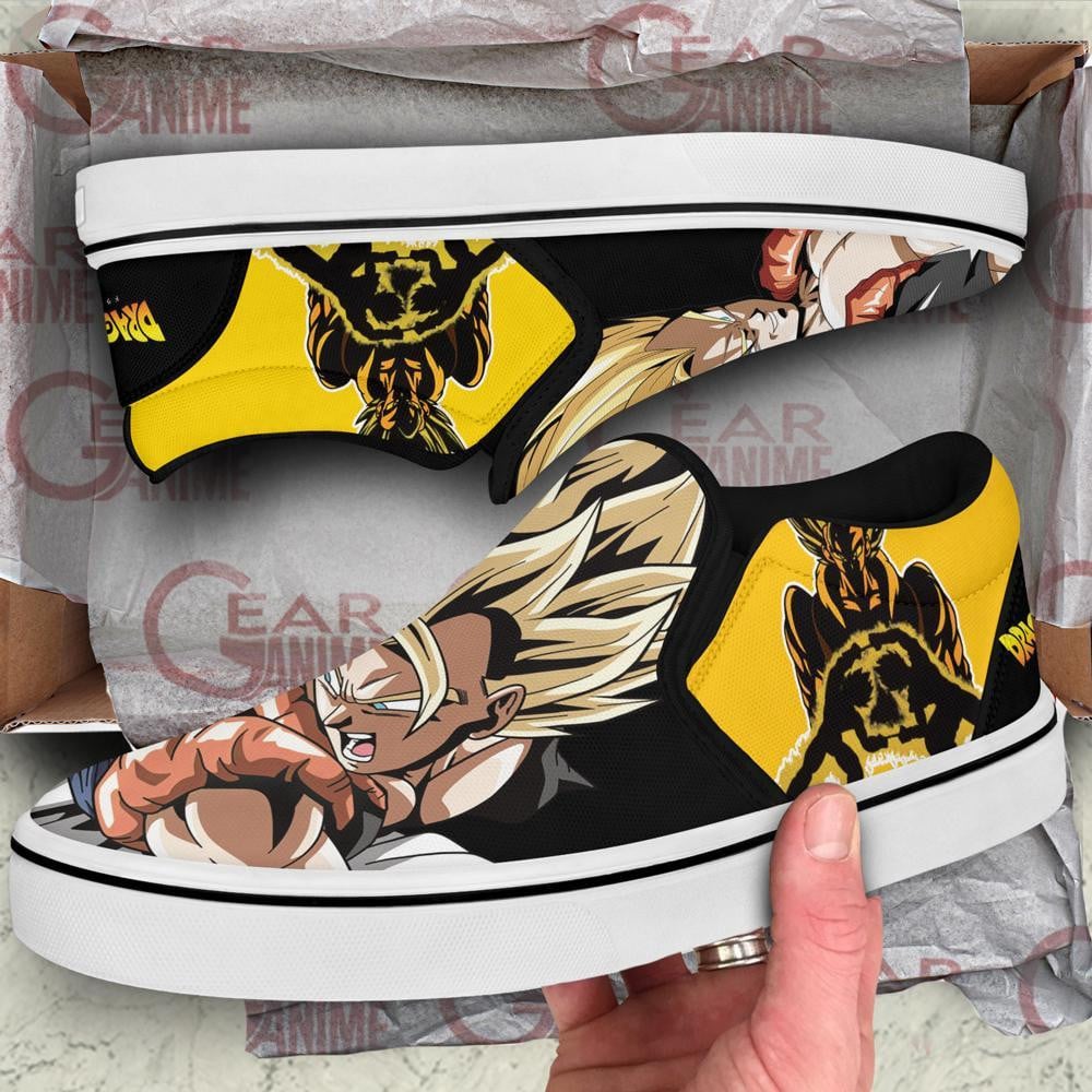 Gogeta Slip-On Shoes Canvas Dragon Ball Custom Anime Shoes