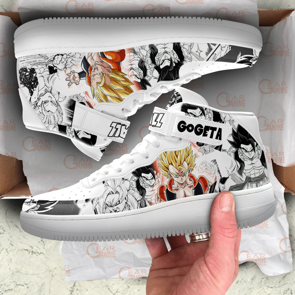Gogeta Sneakers Air Mid Custom Dragon Ball Anime Shoes Mix Manga