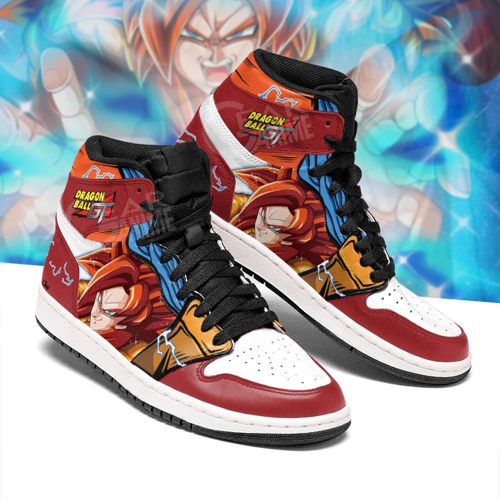 Gogeta Super Saiyan 4 JD1s Sneakers Dragon Ball GT Anime Shoes, Air Jordan Hightop