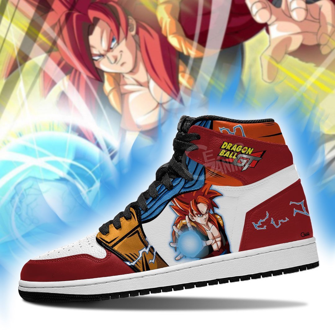 Gogeta Super Saiyan 4 JD1s Sneakers Dragon Ball GT Anime Shoes, Air Jordan Hightop