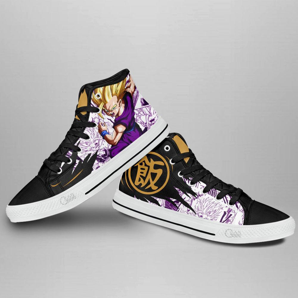 Gohan Saiyan High Top Shoes Custom Manga Anime Dragon Ball Sneakers