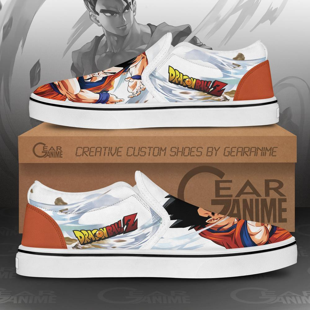 Gohan Slip-On Shoes Canvas Dragon Ball Custom Anime Shoes