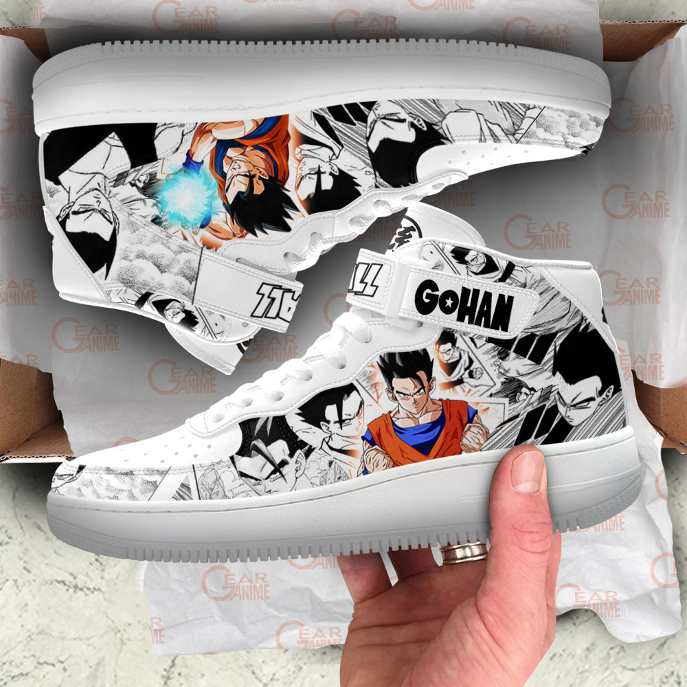 Gohan Sneakers Air Mid Custom Dragon Ball Anime Shoes Mix Manga