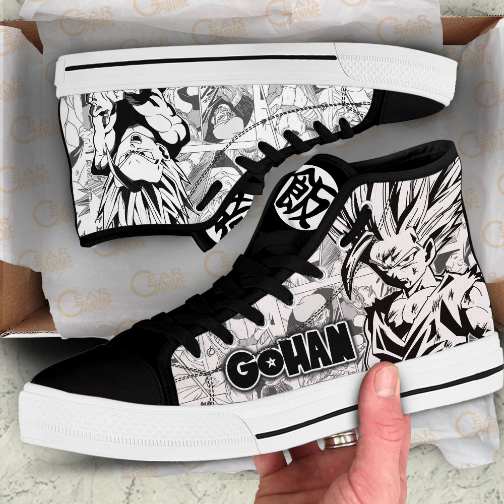 Gohan Super Saiyan High Top Shoes Dragon Ball Custom Manga Sneakers
