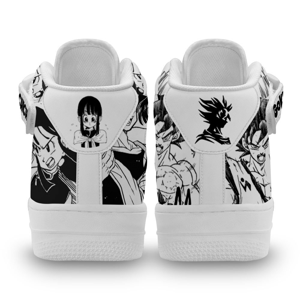 Goku and Chi Chi Sneakers Air Mid Dragon Ball Anime Shoes Mix Manga