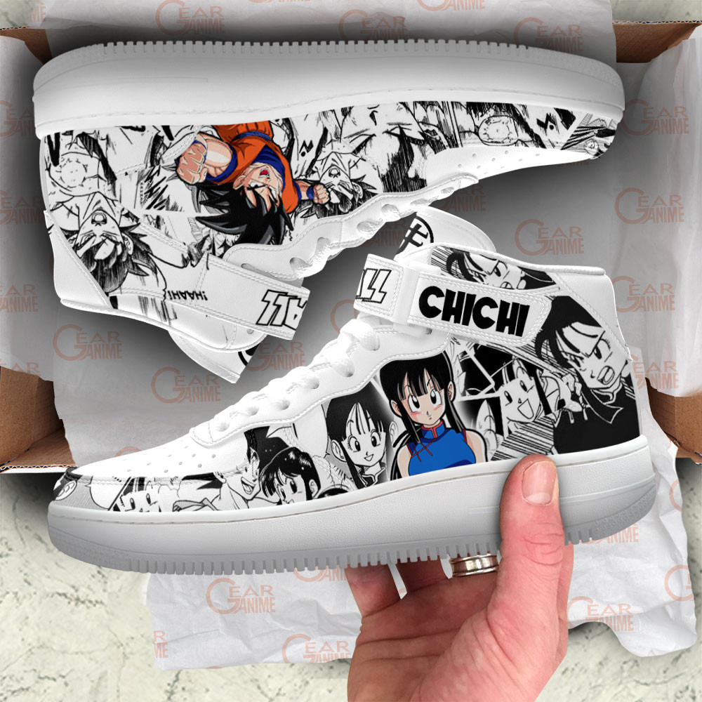 Goku and Chi Chi Sneakers Air Mid Dragon Ball Anime Shoes Mix Manga