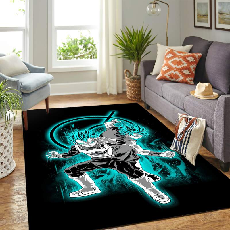Goku And Vegeta Blue Dragon Ball Super Carpet Floor Area Rectangle Rug