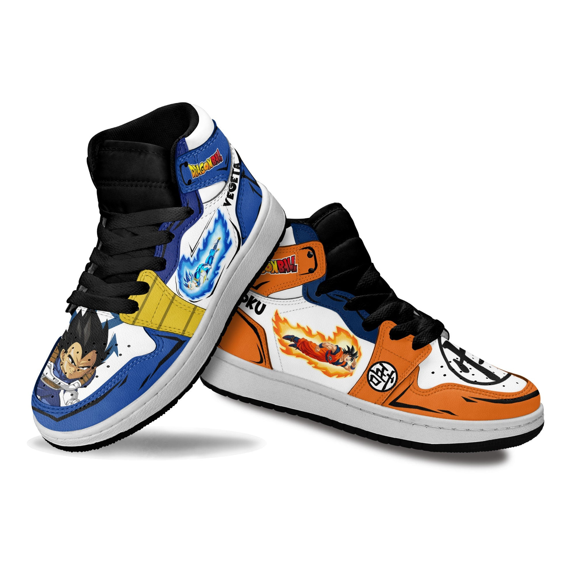 Goku and Vegeta Fly Kids Sneakers Custom Anime Dragon Ball Shoes For Kids