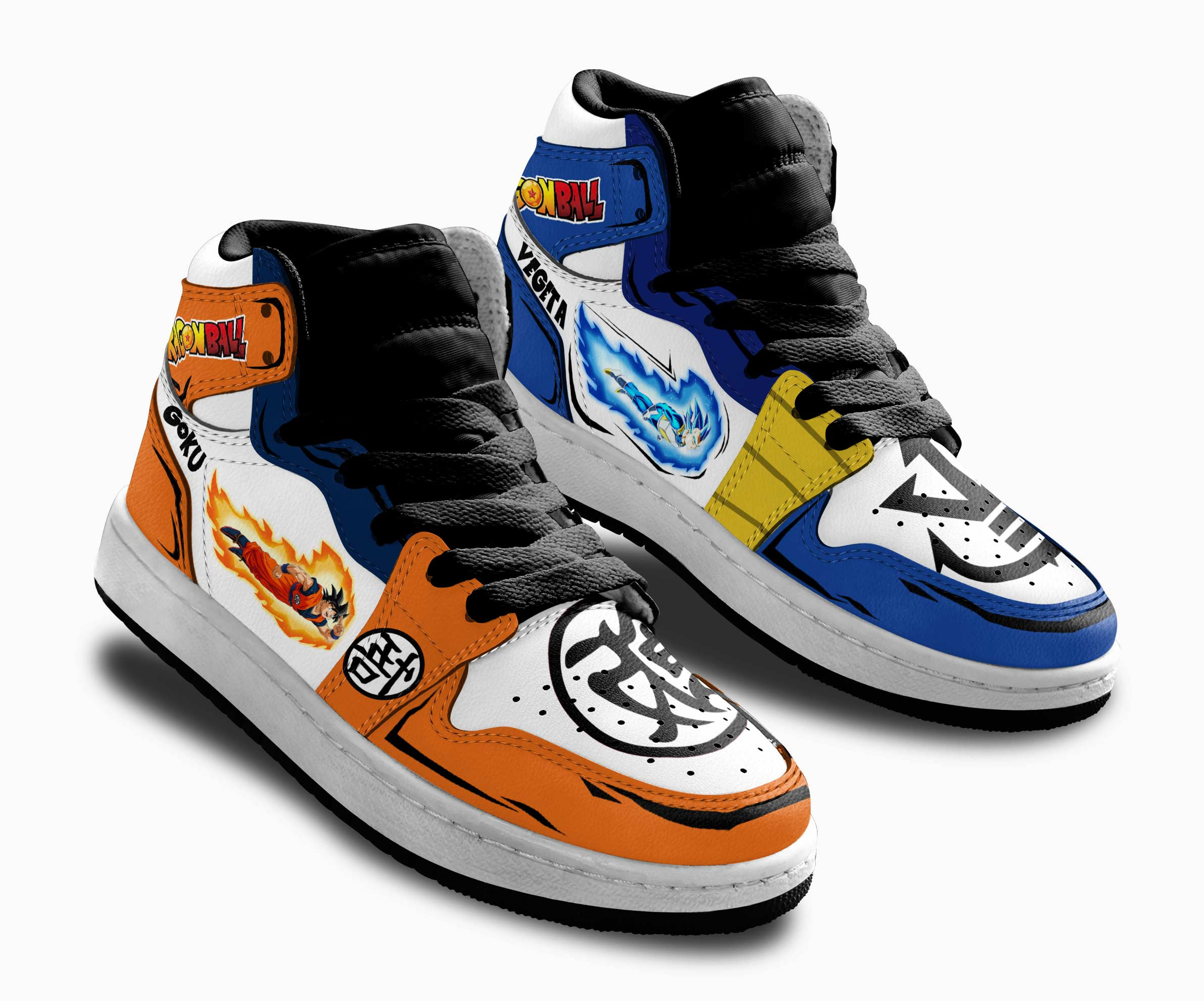 Goku and Vegeta Fly Kids Sneakers Custom Anime Dragon Ball Shoes For Kids