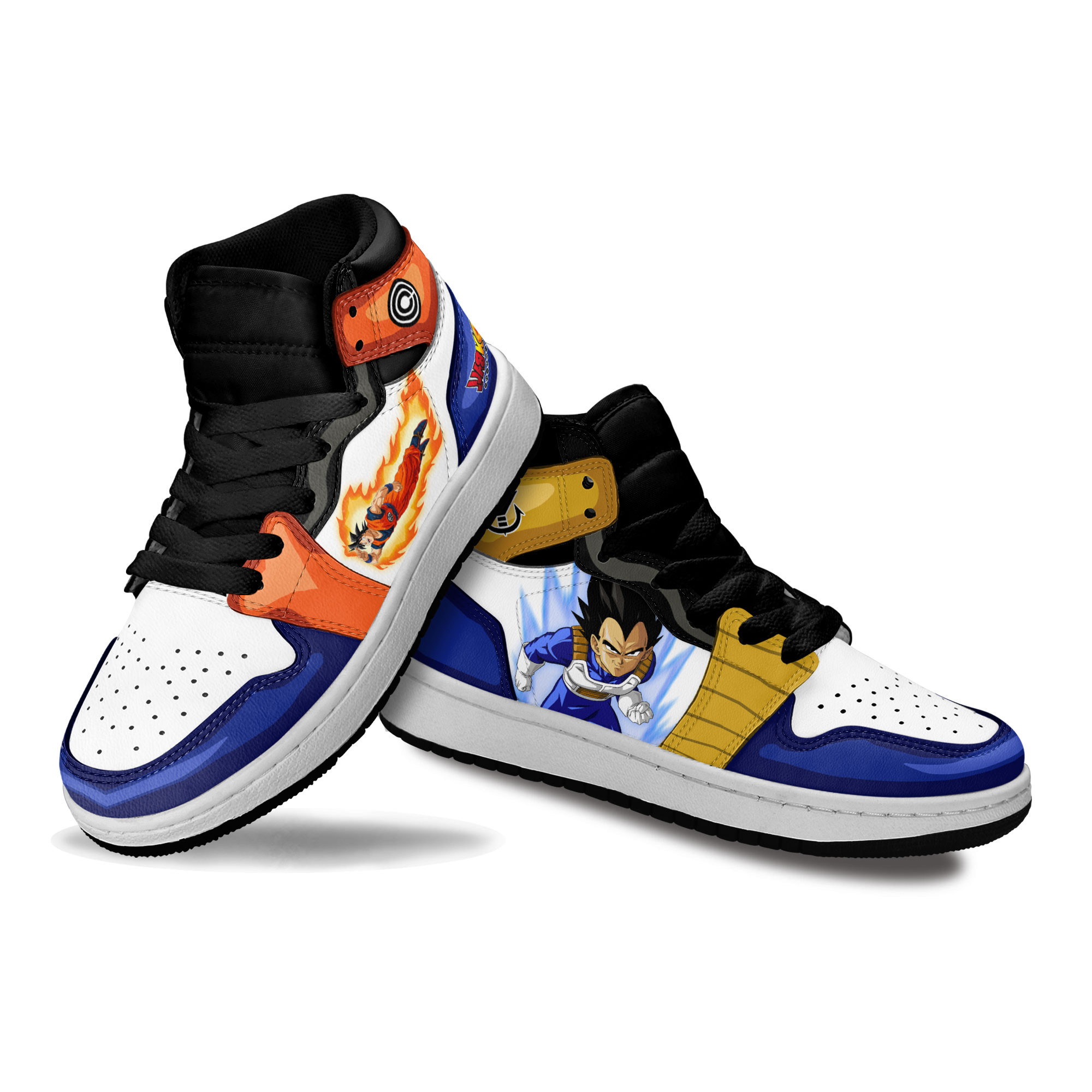 Goku and Vegeta Kids Sneakers Custom Dragon Ball Anime Shoes For Kids