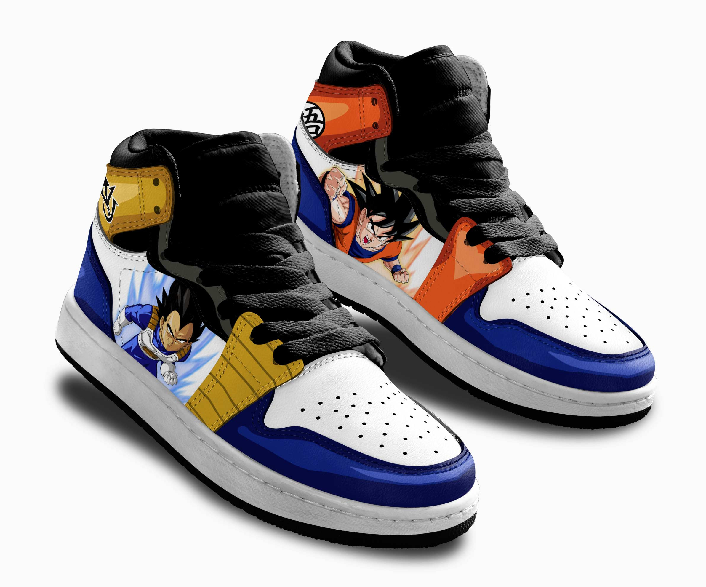 Goku and Vegeta Kids Sneakers Custom Dragon Ball Anime Shoes For Kids
