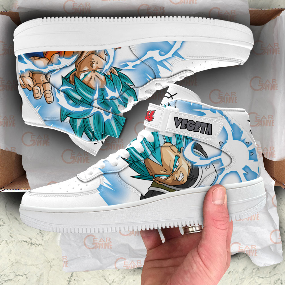 Goku and Vegeta Whis Sneakers Air Mid Custom Dragon Ball Anime Shoes