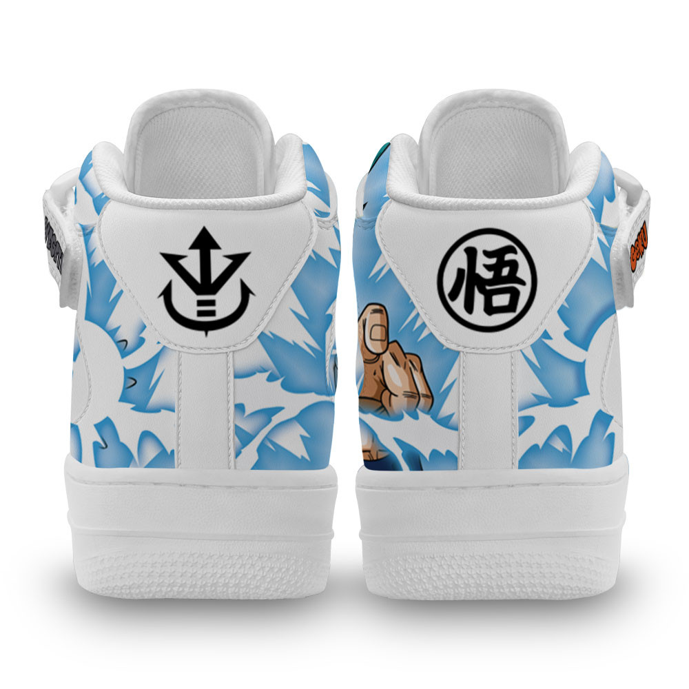 Goku and Vegeta Whis Sneakers Air Mid Custom Dragon Ball Anime Shoes