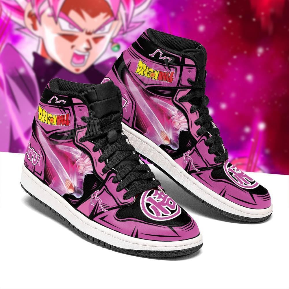 Goku Black Rose J1s Sneakers Dragon Ball Anime Shoes, Air Jordan Hightop