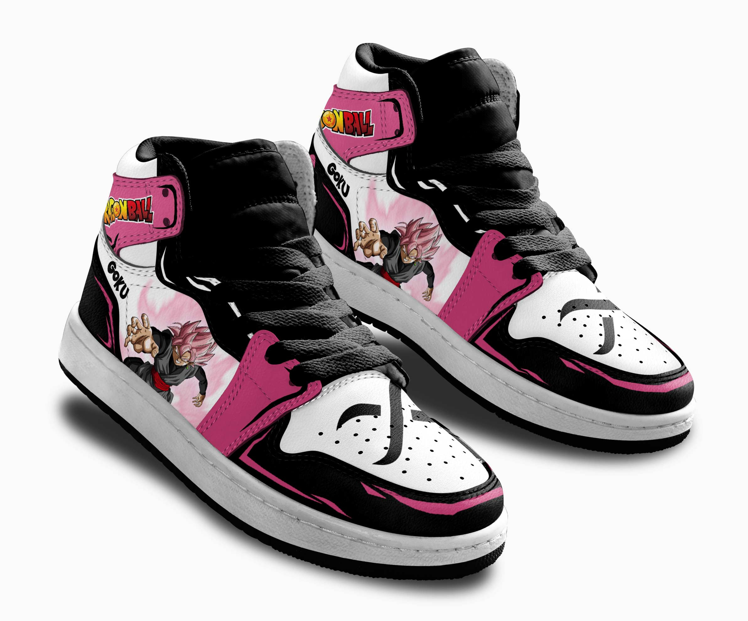 Goku Black Rose Kids Sneakers Custom Anime Dragon Ball Shoes For Kids