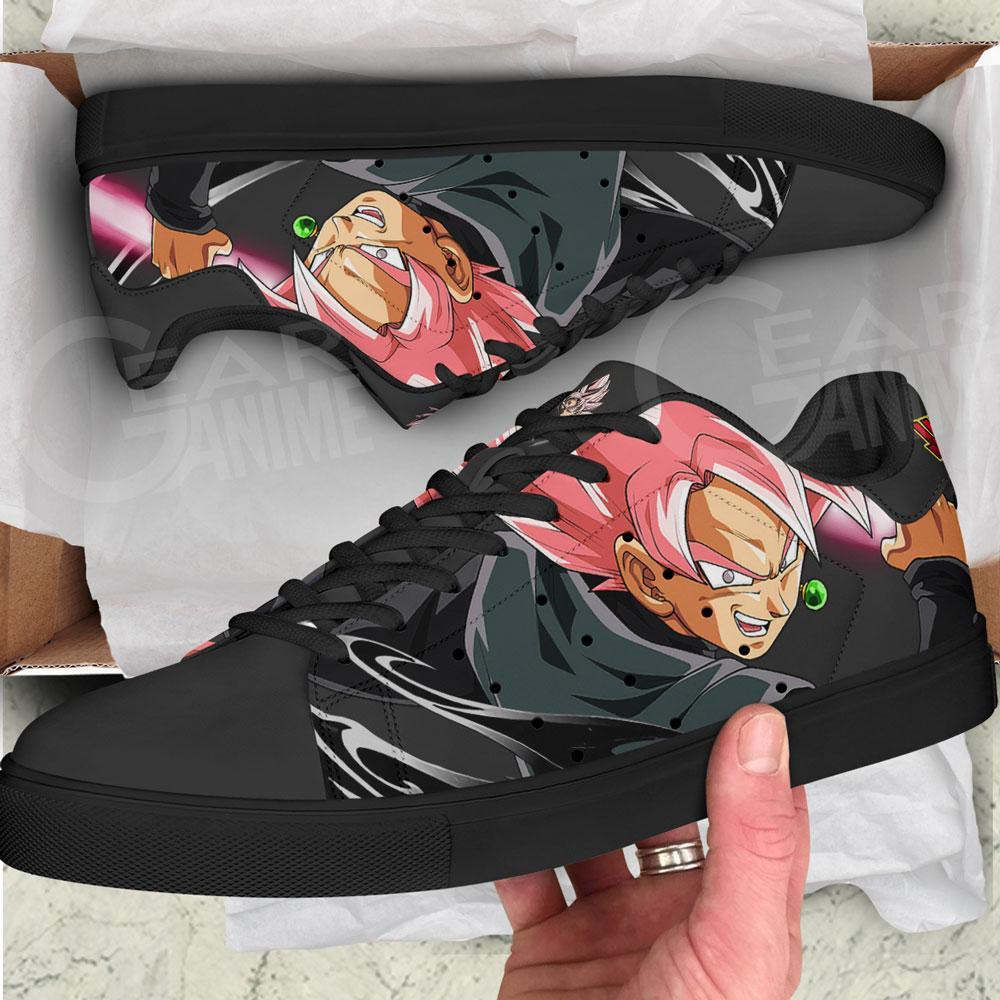 Goku Black Rose Skate Shoes Custom Dragon Ball Anime Shoes