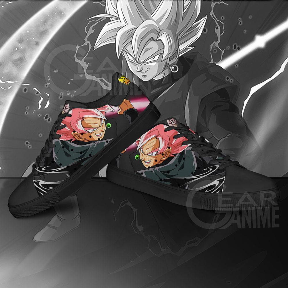 Goku Black Rose Skate Shoes Custom Dragon Ball Anime Shoes