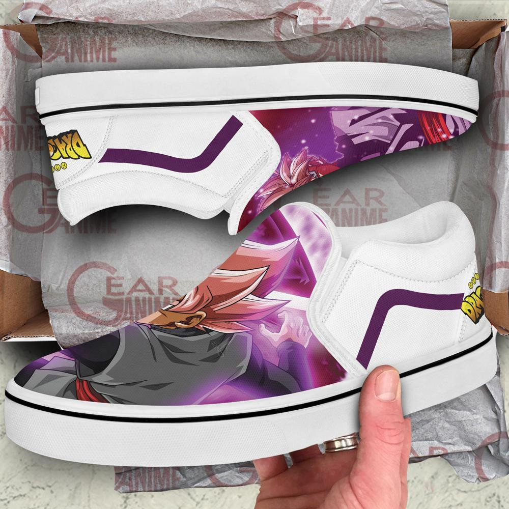 Goku Black Rose Slip-On Shoes Canvas Canvas Dragon Ball Custom Anime Shoes