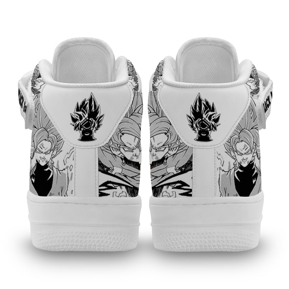 Goku Black Rose Sneakers Air Mid Dragon Ball Anime Shoes Mix Manga