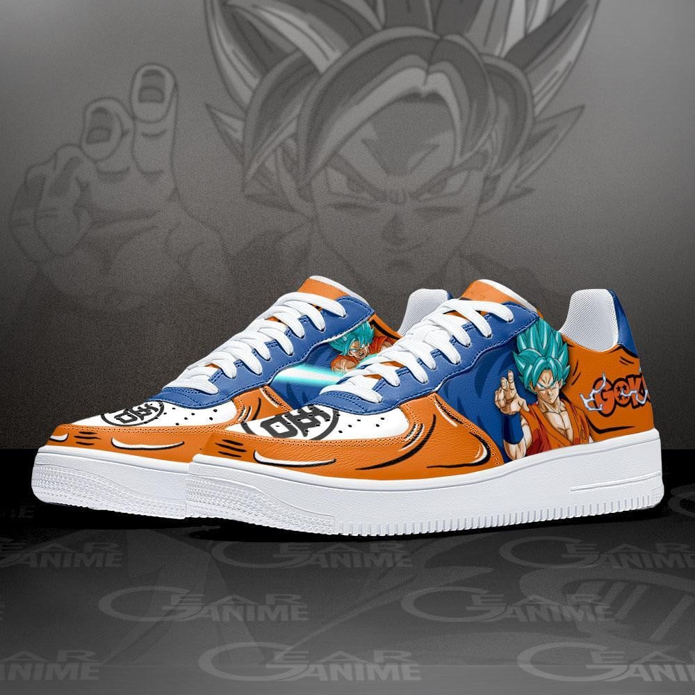 Goku Blue Air Sneakers Custom Dragon Ball Anime Shoes