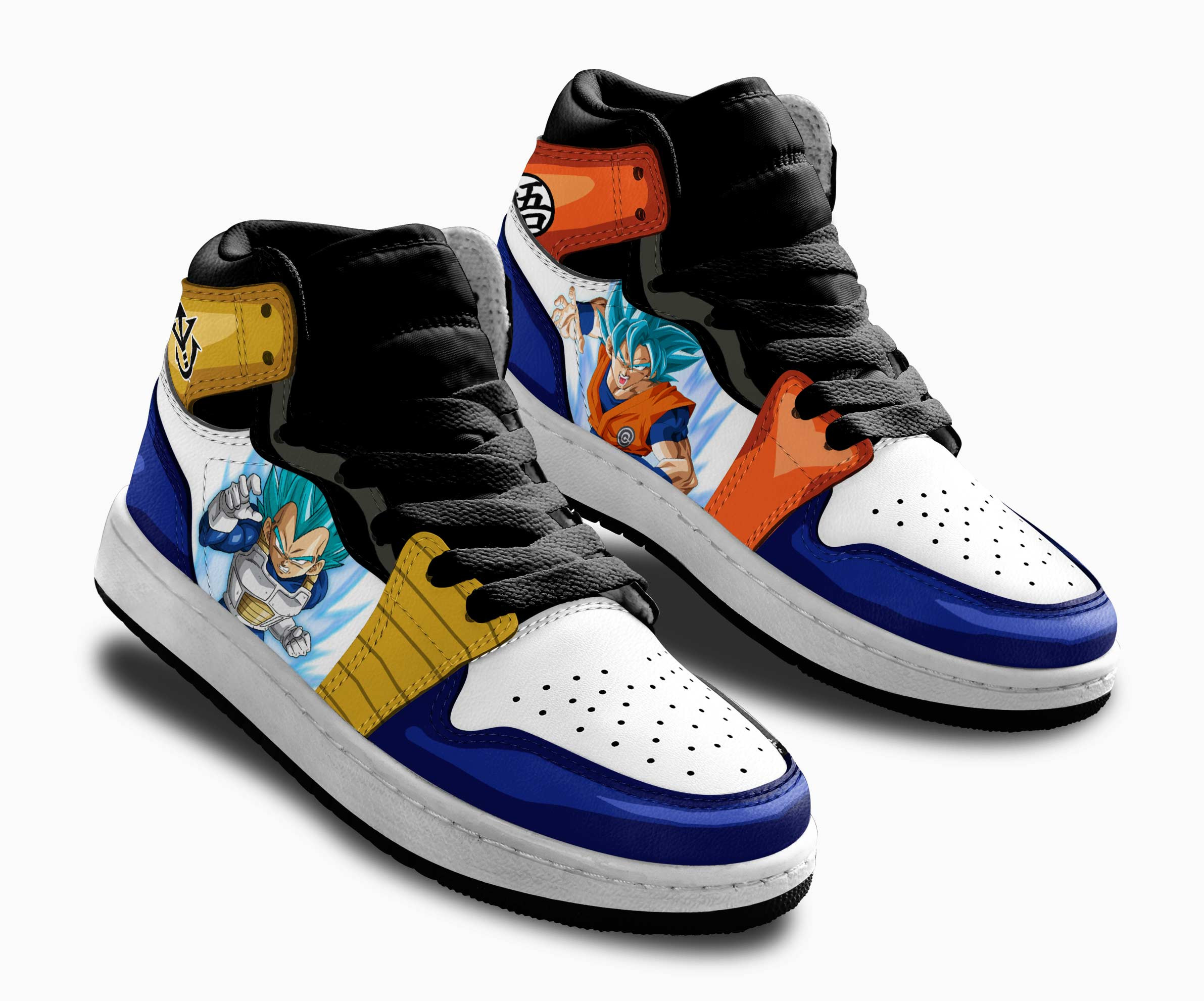 Goku Blue and Vegeta Blue Kids Sneakers Custom Dragon Ball Anime Shoes For Kids