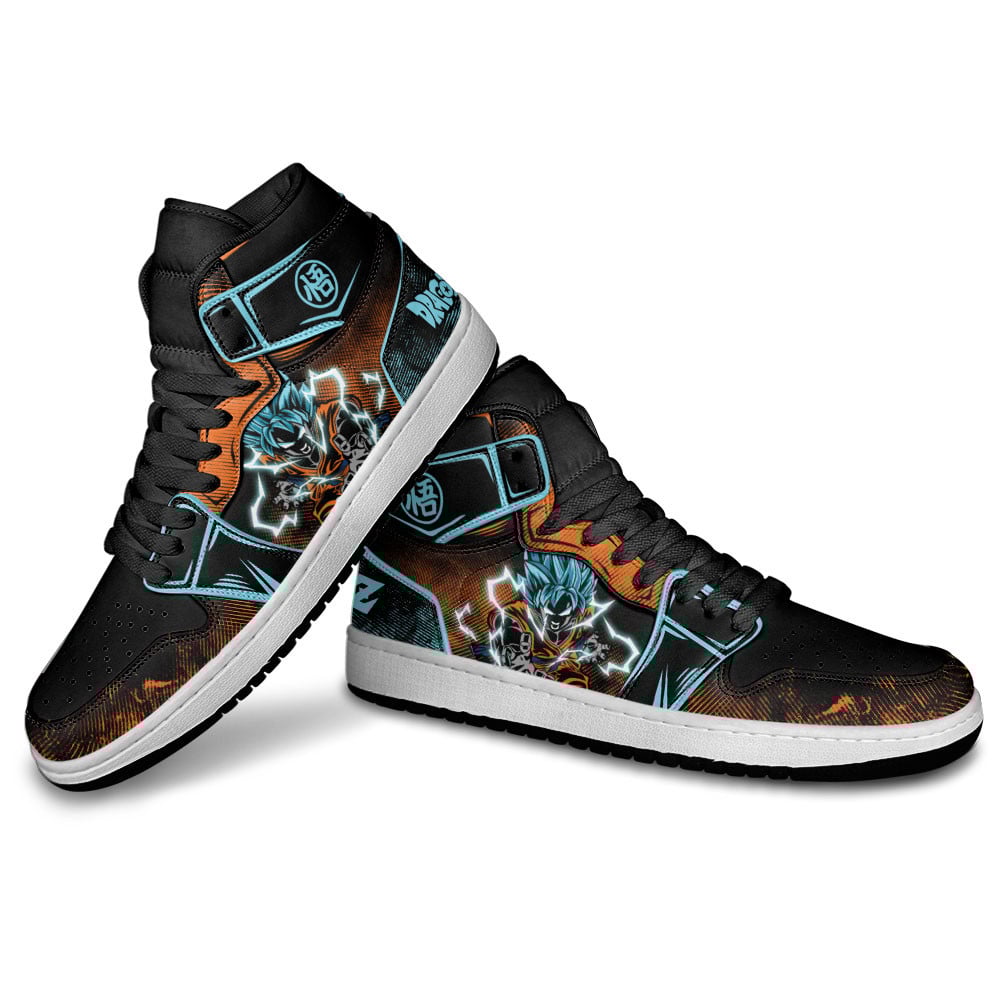 Goku Blue JD1s Sneakers Dragon Ball Anime Shoes, Air Jordan Hightop