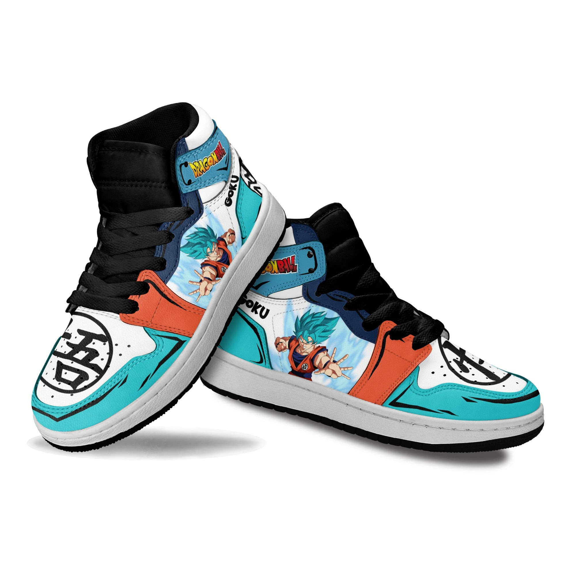Goku Blue Kids Sneakers Custom Anime Dragon Ball Shoes For Kids