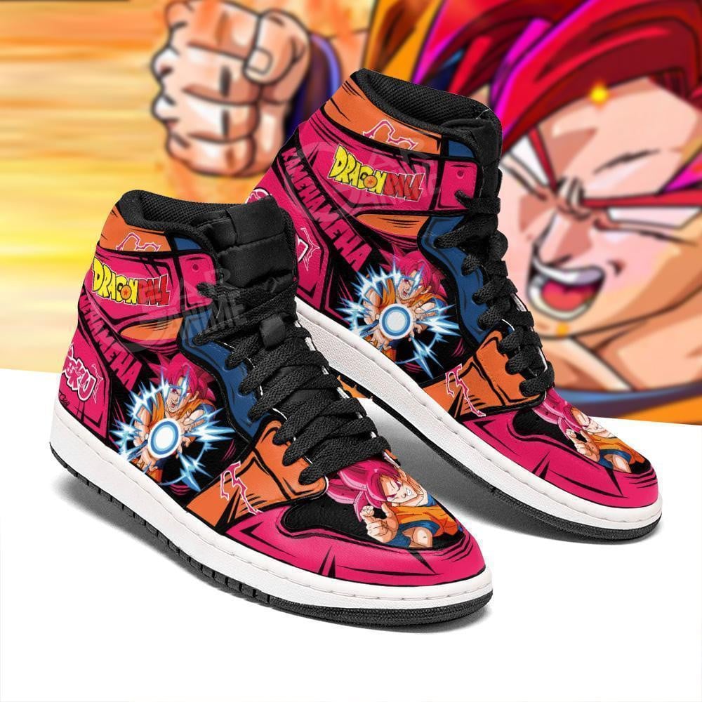 Goku God JD1s Sneakers Kamehameha Anime Dragon Ball Shoes, Air Jordan Hightop