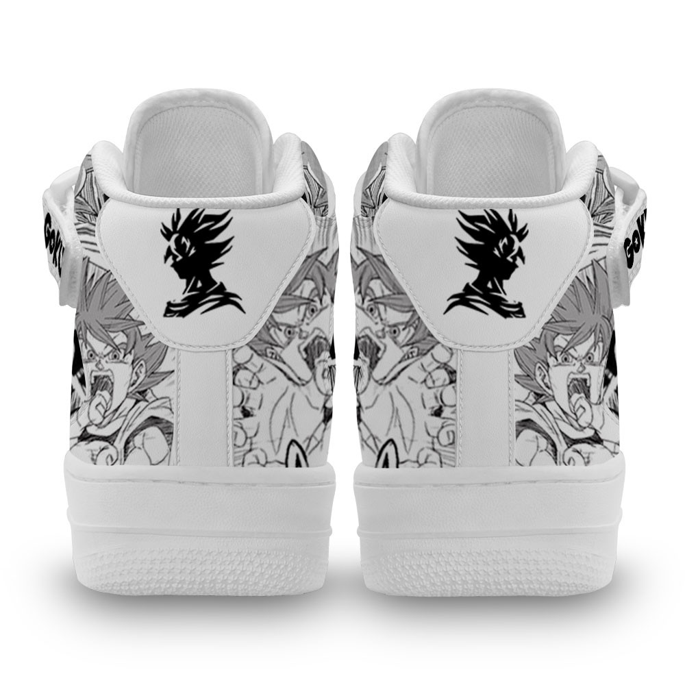 Goku God Sneakers Air Mid Custom Dragon Ball Anime Shoes Mix Manga